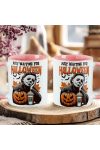 Halloween mintás bögre Péntek 13 rózsaszín