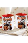 Halloween mintás bögre Péntek 13 red