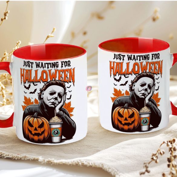 Halloween mintás bögre Péntek 13 red