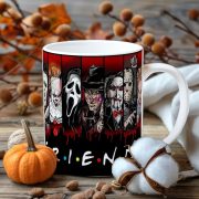   Halloween mintás bögre "Friends" Horror karakterekkel kerámia