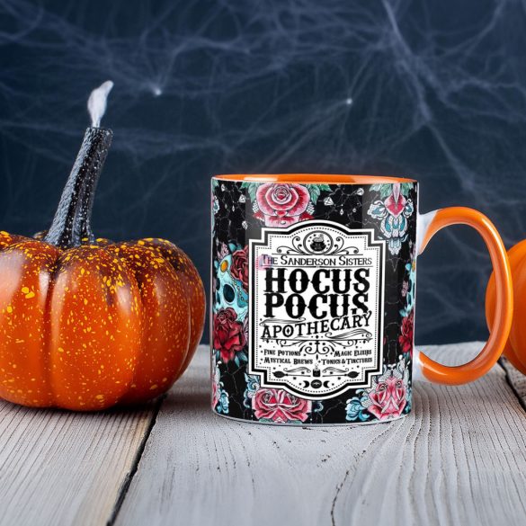 Halloween mintás bögre Hocus Pocus Narancssárga