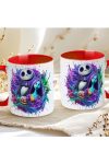 Halloween mintás bögre "Jack and Sally" red