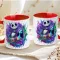 Halloween mintás bögre "Jack and Sally" red