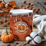 Őszi mintás bögre pumpkin spice life