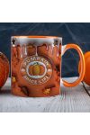 Őszi mintás bögre pumpkin spice life Narancssárga