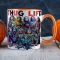Halloweeni mintás bögre Thug life Narancssárga
