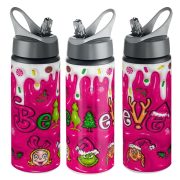   Grincs mintás sport kulacs 750ml "BELIEVE in pink"