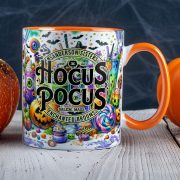 Őszi mintás bögre "Hocus Pocus" Narancssárga