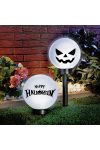 XL Leszúrható napelemes lámpa 50 cm Happy Halloween-tök szolár figura