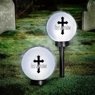   XL Leszúrható napelemes lámpa Sírdísz 15x50 cm Személyre szabható