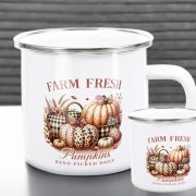   Halloweeni FÉM bögre, "Farm fresh Pumpkins" 360ml