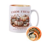   Halloweeni bögre, "Farm fresh Pumpkins" 300ml Mintás belsővel