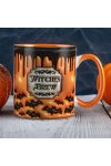 Halloween mintás bögre "Witches brew" Narancssárga