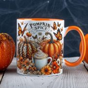   Halloween mintás bögre "Pumpkin Spice Season" Narancssárga