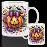   Halloween mintás bögre  "Just a girl who..." 330 ml