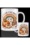 Őszi mintás bögre  ""I love fall" 330 ml