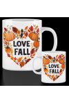 Őszi mintás bögre  ""Love fall" 330 ml