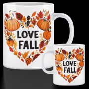 Őszi mintás bögre  ""Love fall" 330 ml