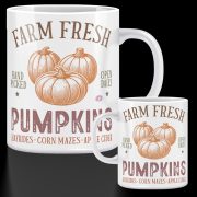   Őszi mintás bögre  ""Vintage Farm Pumpkins" 330 ml