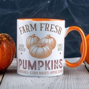   Őszi mintás bögre ""Vintage Farm Pumpkins" Narancssárga