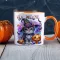 Egyedi neves Halloweeni bögre Cuki cicás, személyre szabható 330 ml Narancssárga