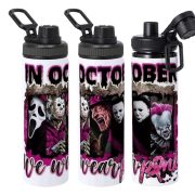 XL Halloween mintás kulacs "Pink October" 850 ml