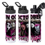 XL Halloween mintás kulacs "Pink October" 850 ml