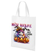   XL Egyedi neves Halloweeni cukorkagyűjtő táska textil, 40x38 Cuki Unikornisos