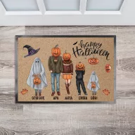   Személyre szabott Halloweeni lábtörlő 60x40 cm "Creepy Family" max. 5 névvel