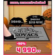 Beszélő, Személyre szabott Halloweeni lábtörlő 60x40 cm "Welcome"   Beszélő, Személyre szabott Halloweeni lábtörlő 60x40 cm "Welcome"