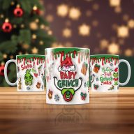   Grincs mintás karácsonyi bögre 3D pufi hatású "Baby Grinch"