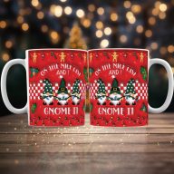   Manó mintás karácsonyi bögre 3D pufi hatású "Gnome It"