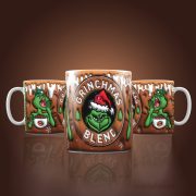   Grincs mintás karácsonyi bögre 3D pufi hatású "Grinchmas blend"