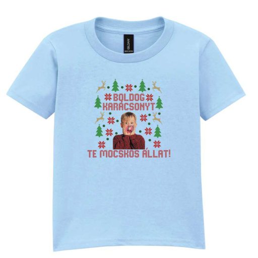 Karácsonyi póló "Boldog karácsonyt te mocskos állat"