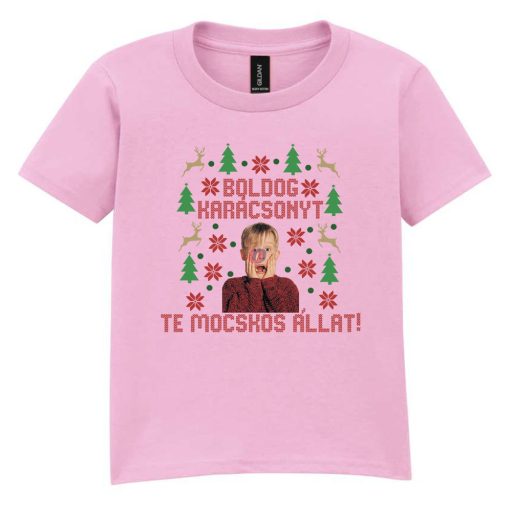 Karácsonyi póló "Boldog karácsonyt te mocskos állat"