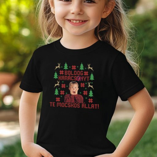 Karácsonyi póló "Boldog karácsonyt te mocskos állat"