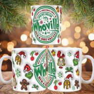   Grincses karácsonyi bögre 3D pufi hatású "Whoville"