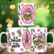   Grincses karácsonyi bögre 3D pufi hatású "pink hohoho"