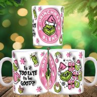   Grincses karácsonyi bögre 3D pufi hatású "pink hohoho"