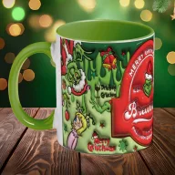   Grincses karácsonyi bögre 3D pufi hatású "Grinch Brewing Co"