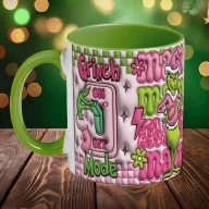   Grincses karácsonyi bögre 3D pufi hatású "Grinch Mama"