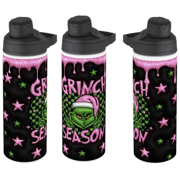 Grincs mintás kulacs 750ml "Grinch Season"