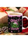 Grincses karácsonyi bögre 3D pufi hatású "Grinch Season"