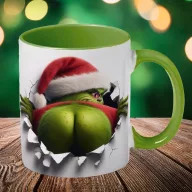   Grincses karácsonyi bögre 3D pufi hatású "Grinch popó"