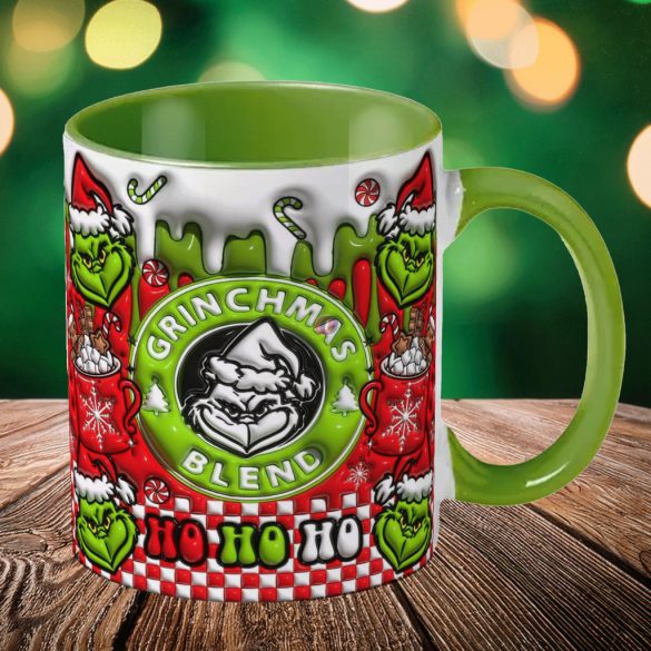 Grincses karácsonyi bögre "Grinchmas Blend HoHoHo"