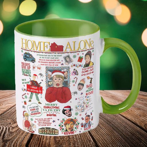 HD mintás karácsonyi bögre "Reszkessetek betörők" Kerámia