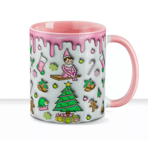 Karácsonyi bögre "elf manó" Pufi hatású