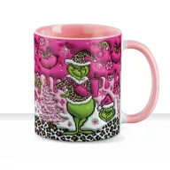 Grincses karácsonyi bögre "Grinch pink Trend"