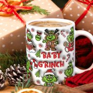   Grincses karácsonyi bögre "Baby Grinch" 3d hatás