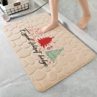   Krácsonyi mintás Fürdőszobai Szőnyeg 60X40 cm Egyedi szöveggel, személyre szabható